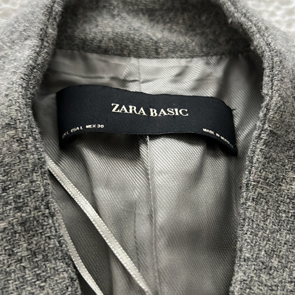 Zara - Gray Wool Coat - image 3